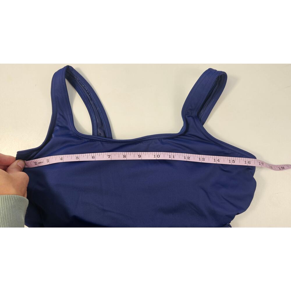 Lands end 12 DDD navy one peice full coverage swim suit modest minimalist EUC - Picture 6 of 7